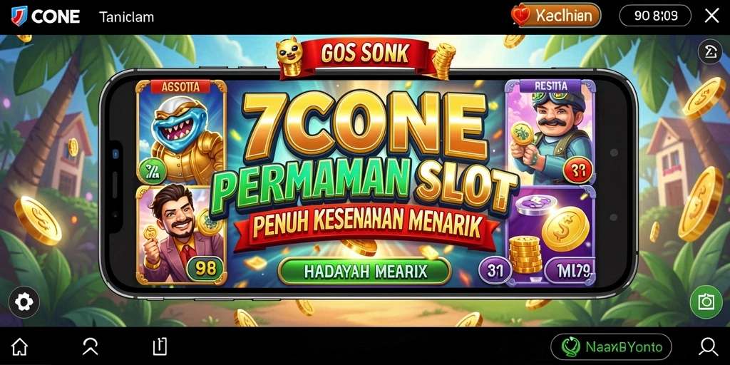 Tampilan gameplay menakjubkan dari 7CONE dengan grafis slot yang menawan.