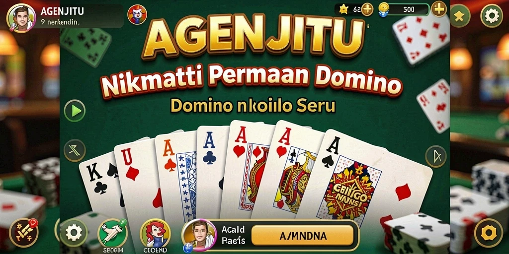 Screenshot AGENJITU menampilkan gameplay Domino yang seru.