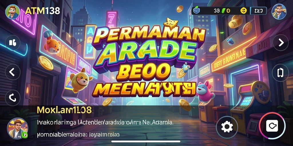 Tampilan gameplay seru dari ATM138 yang penuh warna.