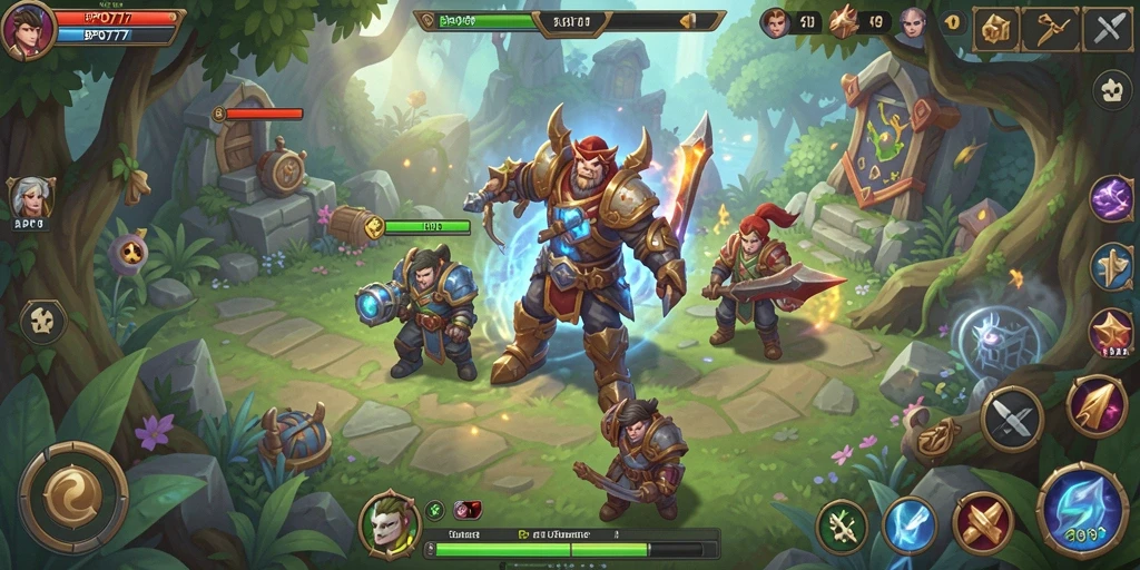 Screenshot BPO777 menampilkan aksi epic dalam petualangan ARPG.