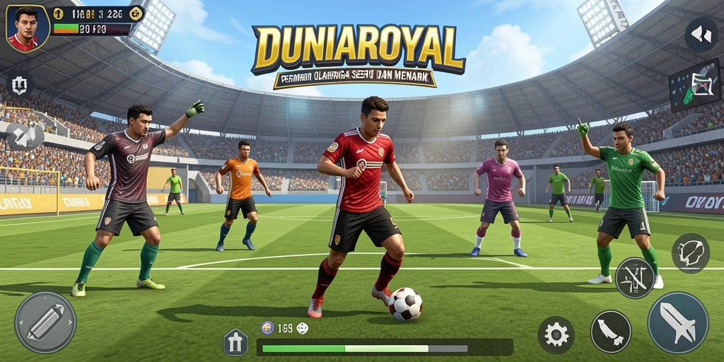 Gameplay seru di DUNIAROYAL dengan berbagai mode olahraga yang menantang.