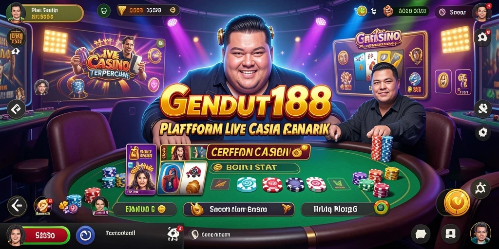 Tampilan gameplay Live Casino yang menarik dan interaktif di GENDUT188.