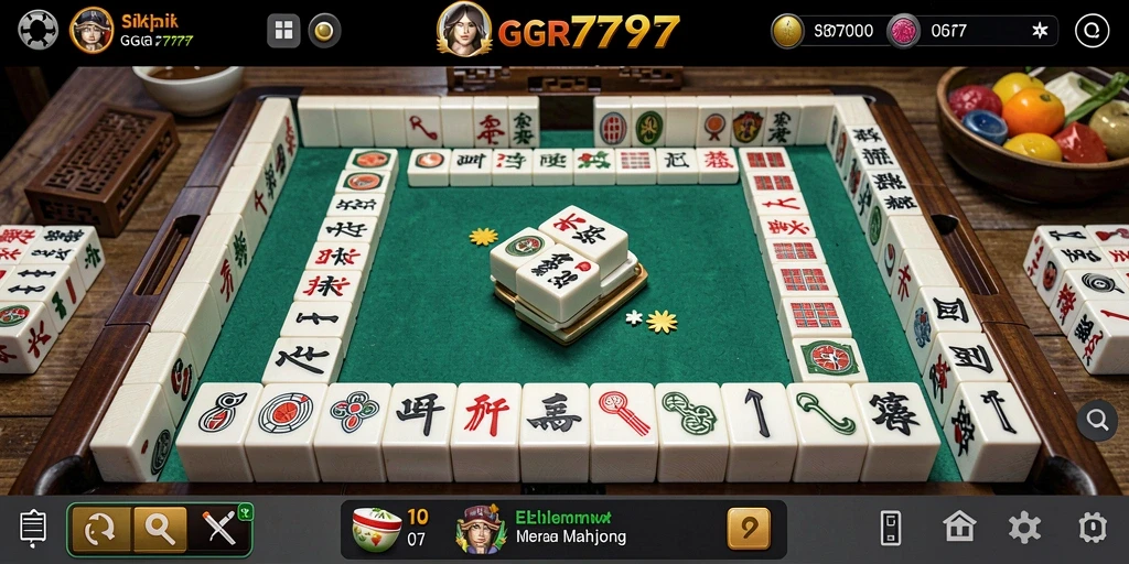 Tampilan menarik dari gameplay Mahjong di GGR7777.