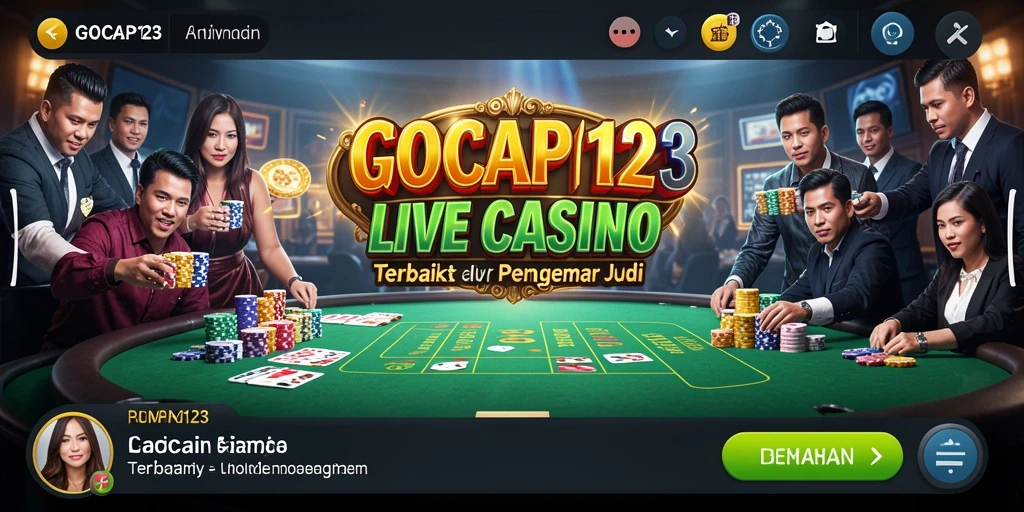 Tampilan gameplay GOCAP123 yang menegangkan dan menarik dalam kasino langsung.