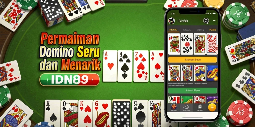 Screenshot permainan yang menampilkan grafik dan gameplay Domino.