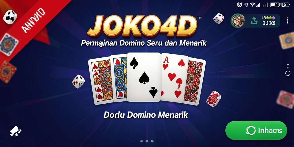 Tampilan aktif dan seru dari permainan Domino JOKO4D.