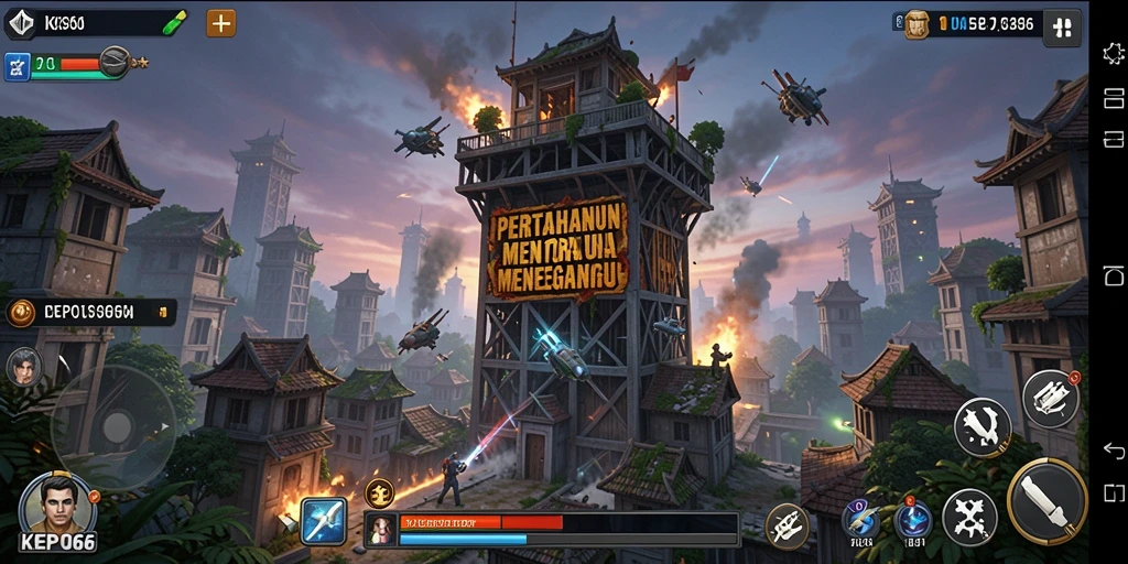 Gameplay seru dan menegangkan dalam KEPO66 Tower Defense.