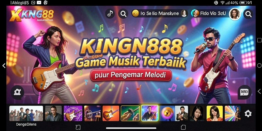 Tampilan gameplay KING88 menampilkan interaksi musik yang menarik.