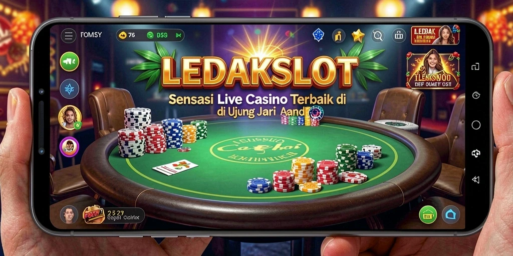 Tampilan gameplay Live Casino yang mendebarkan di LEDAKSLOT.