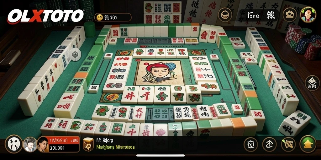 Tampilan gameplay OLXTOTO yang seru dalam permainan Mahjong.