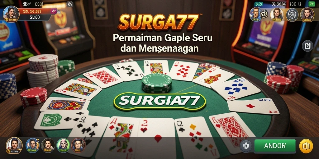 Tampilan gameplay seru Gaple di SURGA77
