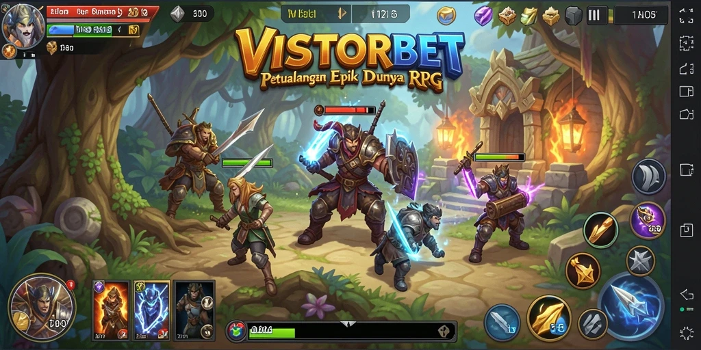 Gameplay menakjubkan VISITORBET yang menampilkan pertarungan epik dan petualangan.