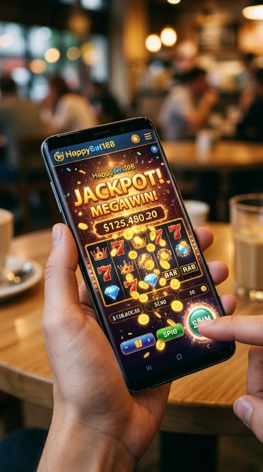 Tampilan antarmuka aplikasi happybet188 yang user-friendly.